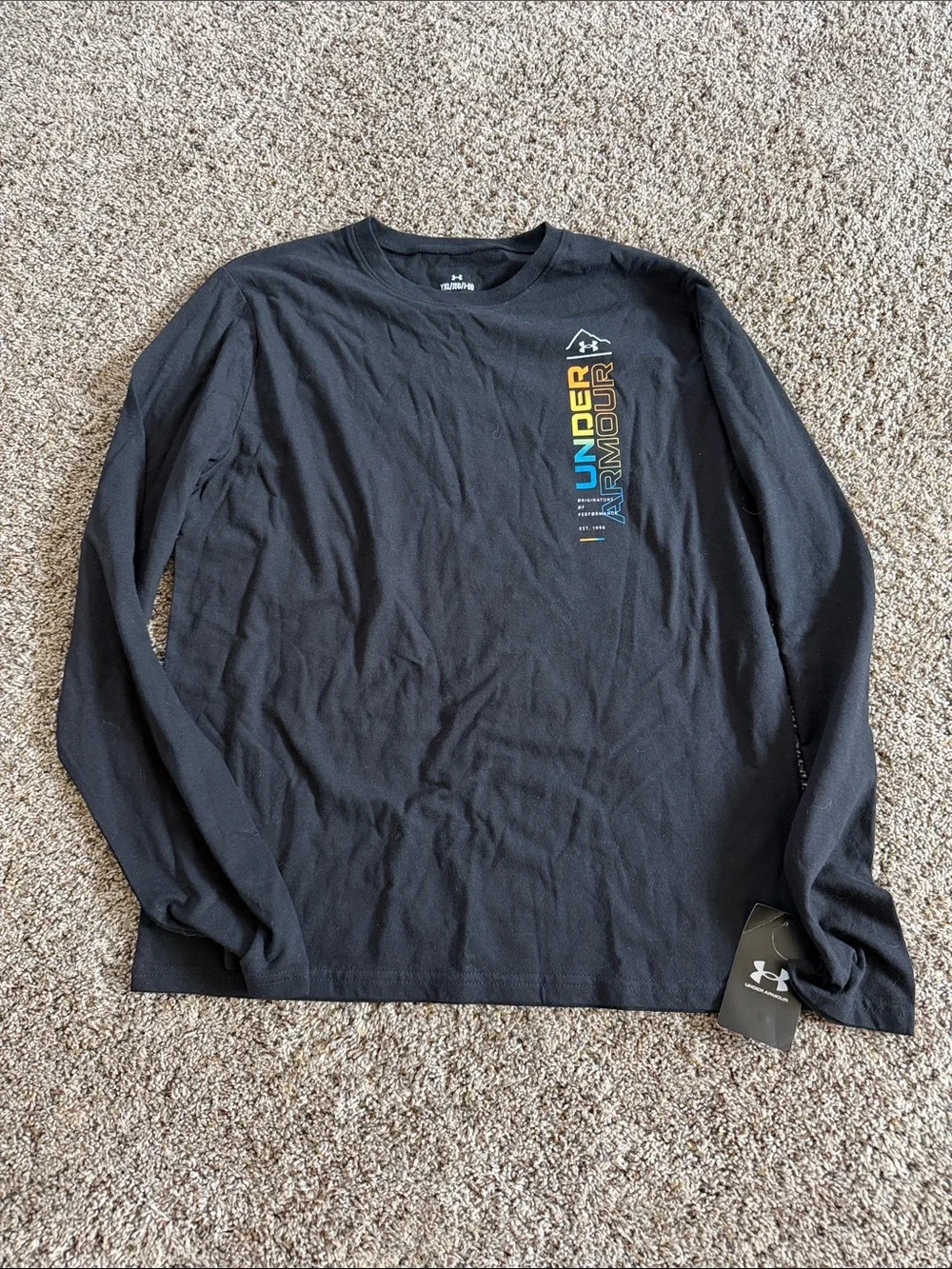NWT Under Armour Boys' Royal Blue Full-Zip Hoodie with Black Long-Sleeve Tee